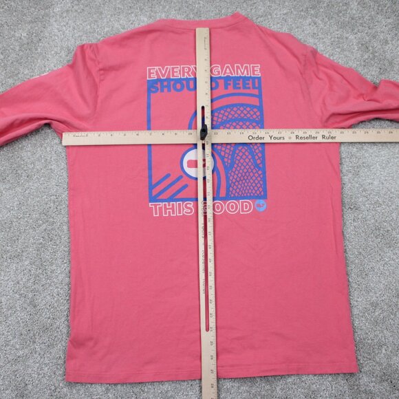 Vineyard Vines Shirt Adult Medium Pink Lacrosse Box Graphic Long Sleeve Pullover - Picture 10 of 13